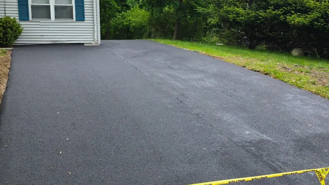 Freshly paved asphalt in Landing, New Jersey by Black Diamond Paving